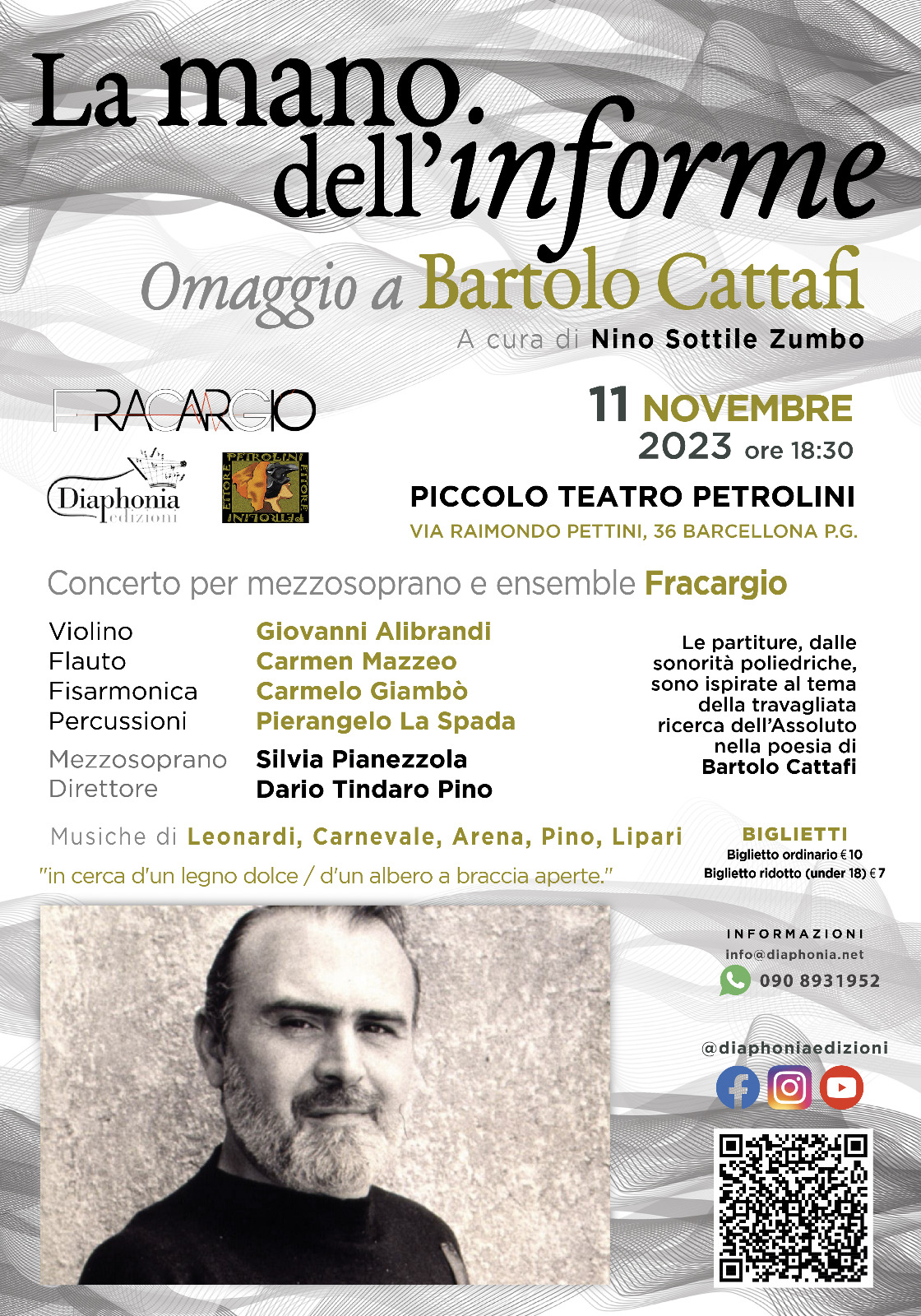 La mano dell’Informe  - Omaggio a Bartolo Cattafi - 11 novembre 2023